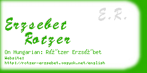 erzsebet rotzer business card